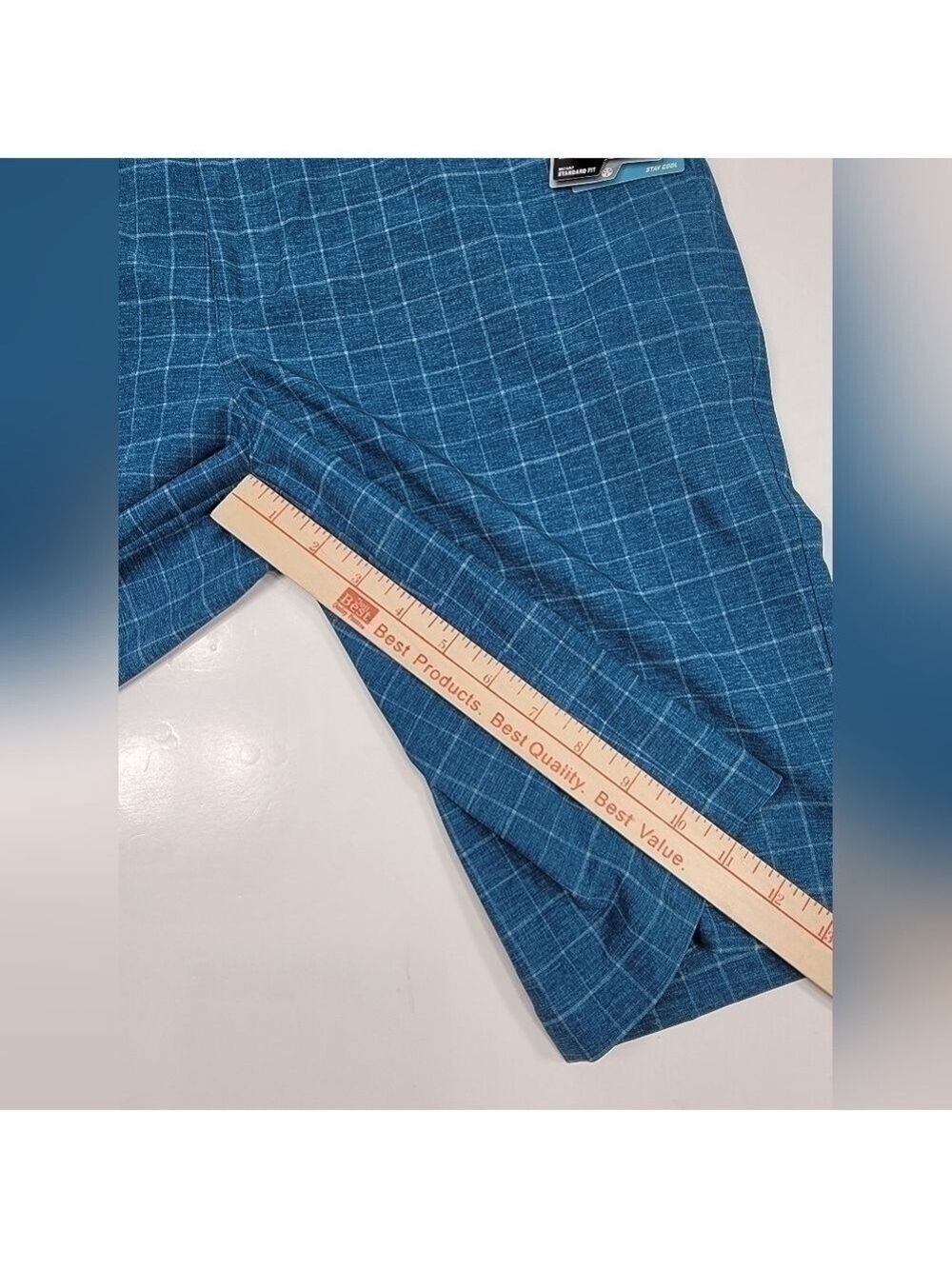 NEW Nike Dri-Fit Golf Shorts Men's Size 32 x11 Blue Check Plaid Standard Fit NWT - Picture 8 of 12